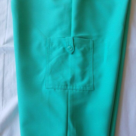 Alfred Dunner Capris Pedal Pusher Pants Aqua Size 12 100% Polyester Washable - Picture 3 of 10
